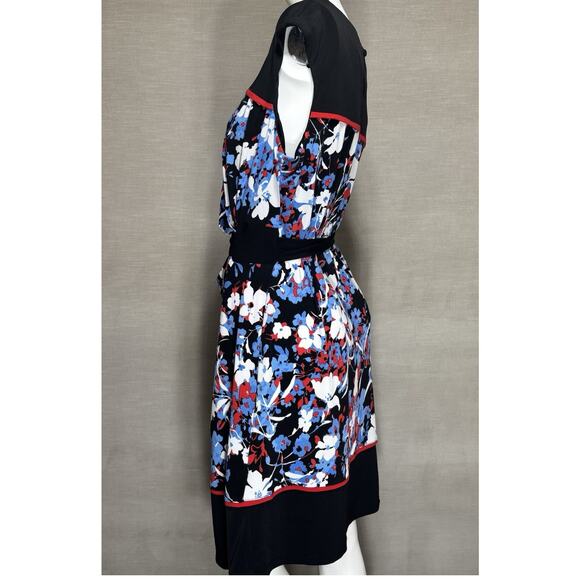 Madison Leigh Dress Size 16 Sleeveless Abstract Floral Artsy Statement Classy - Picture 11 of 12